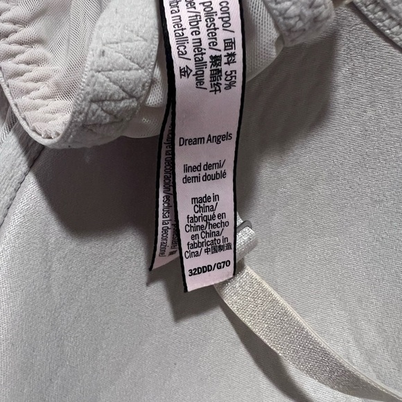 Victorias Secret dream angels cream/metallic bra 32DDD - Picture 6 of 6